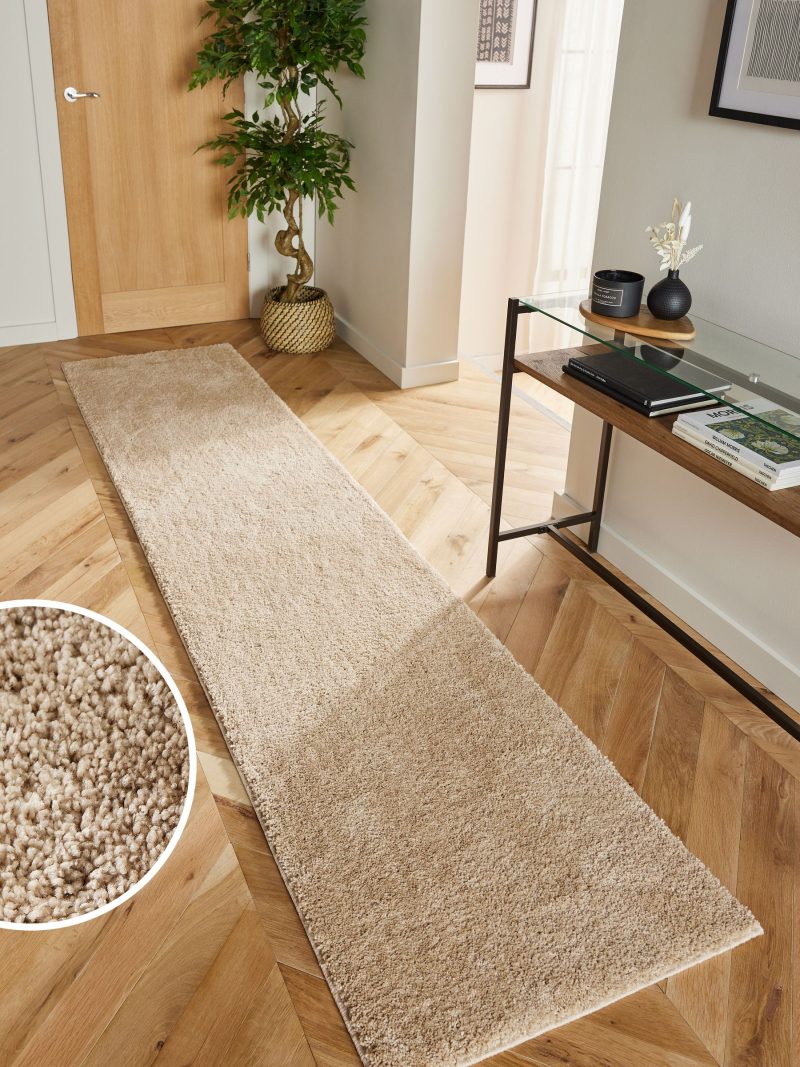 ARCH2186 Light Natural Cosy Washable Shaggy Runners - Image 2