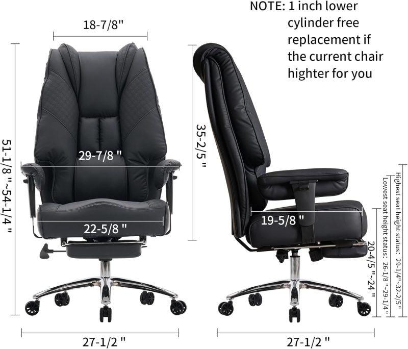 ARCH2147 Big Leather Executive Ergonomic Chair - Image 6