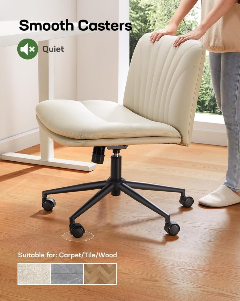 ARCH2157 Armless Office Desk Chair Wheels Chair - Image 4