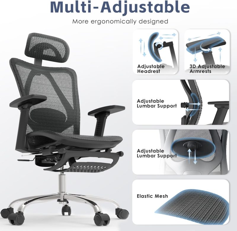 ARCH2146 Certified Furniture Adjustable Retractable Chair - Image 3
