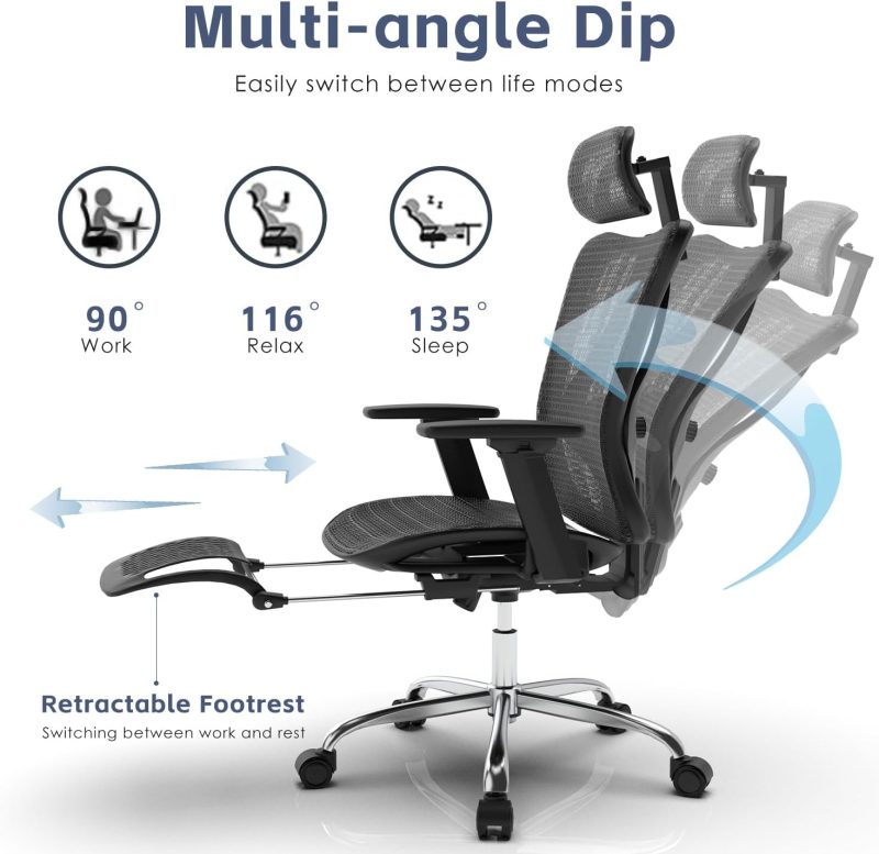 ARCH2146 Certified Furniture Adjustable Retractable Chair - Image 7