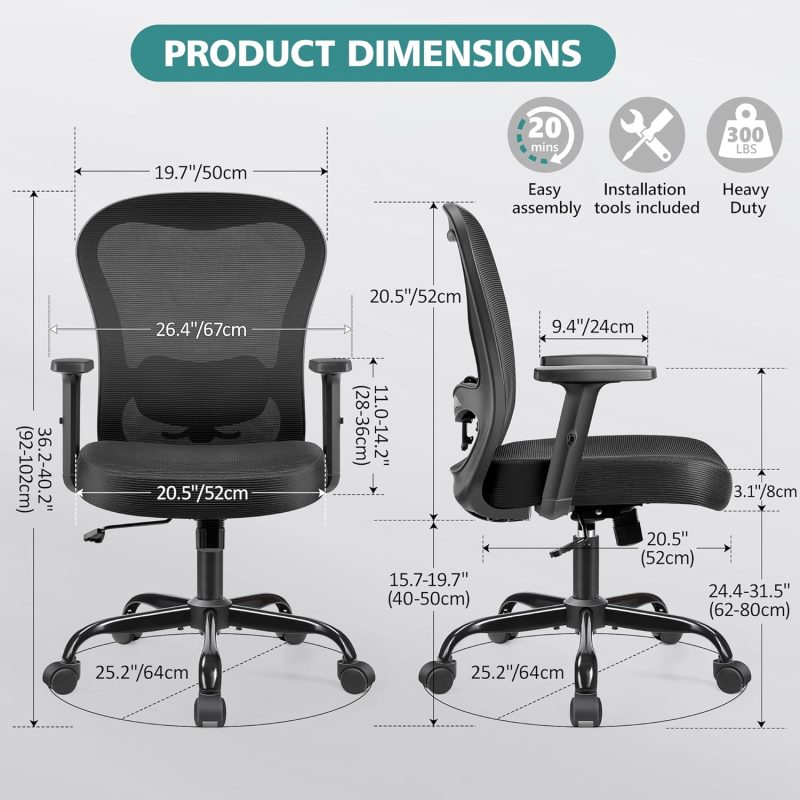 ARCH2141 Ergonomic Breathable Adjustable Executive Chair - Image 7