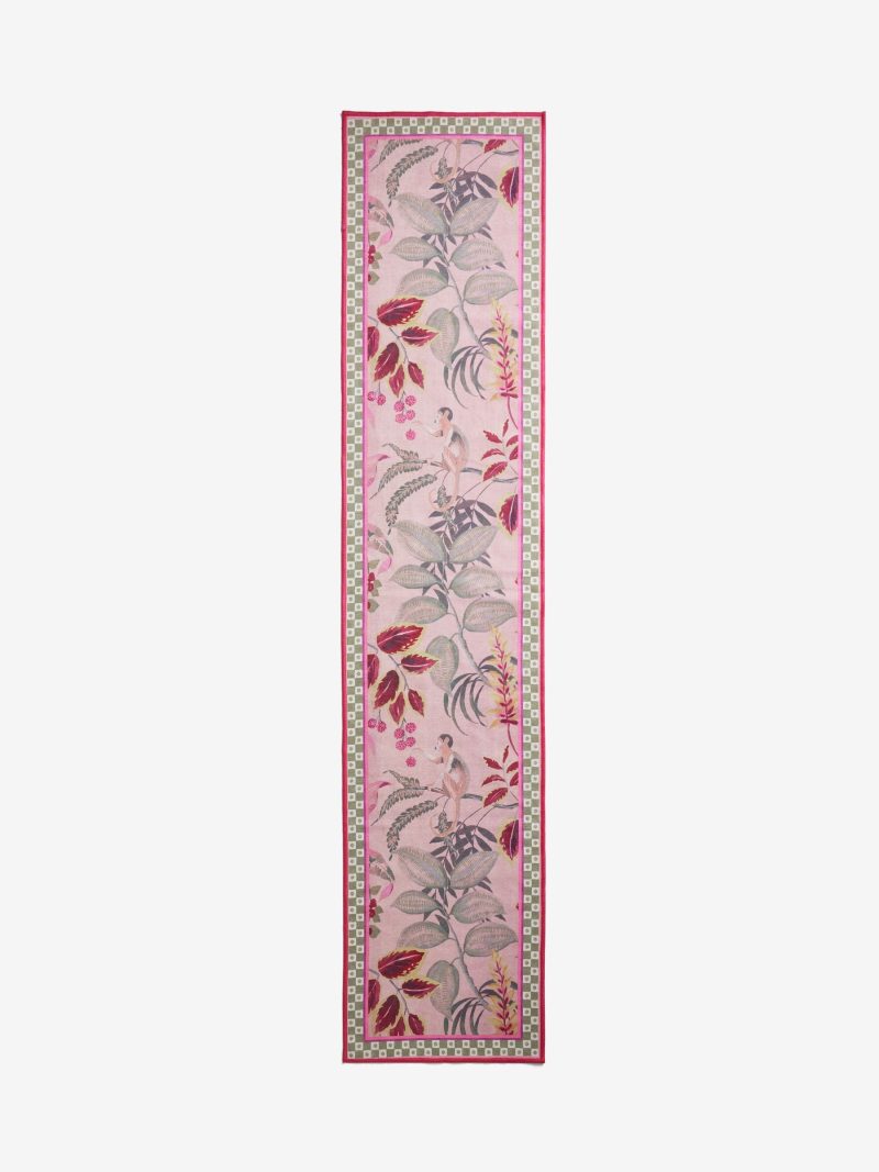 ARCH2176 Pink Washable Exotic Monkey Floral Runner - Image 5