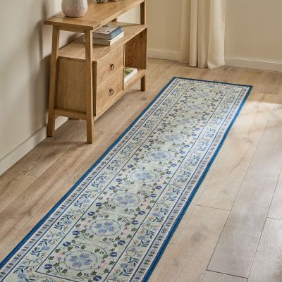 ARCH2178 Blue Washable Bridget Floral Runner