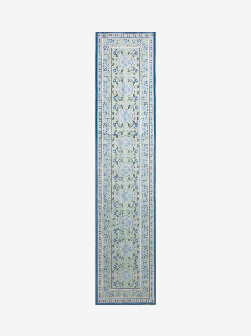 ARCH2178 Blue Washable Bridget Floral Runner - Image 5