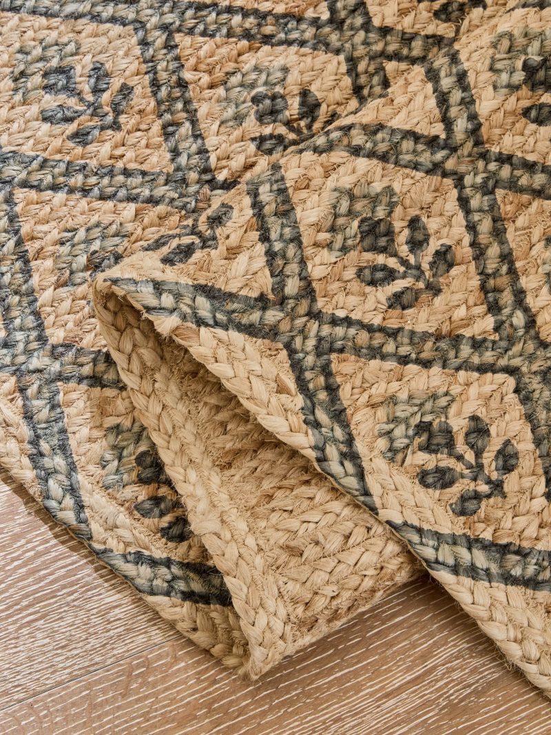 ARCH2184 Natural Floral Printed Jute Runner - Image 4