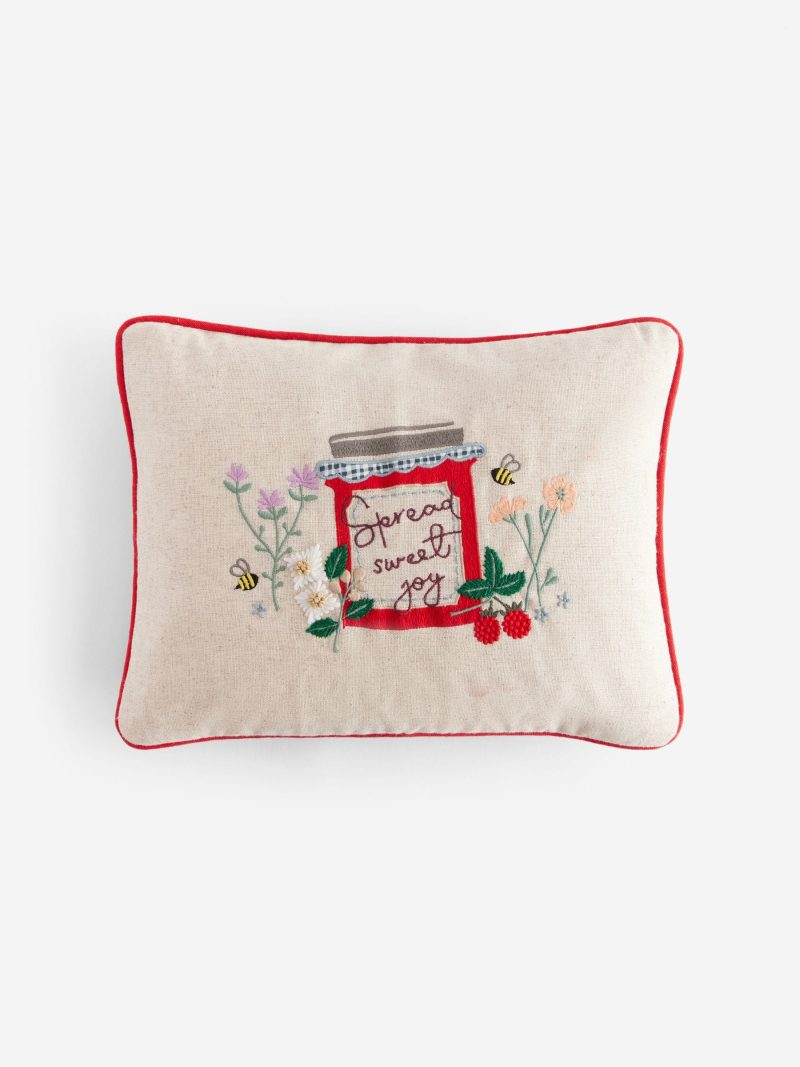 ARCH2160 Red Spread Sweet Joy Jam Pot Slogan Cushion - Image 4