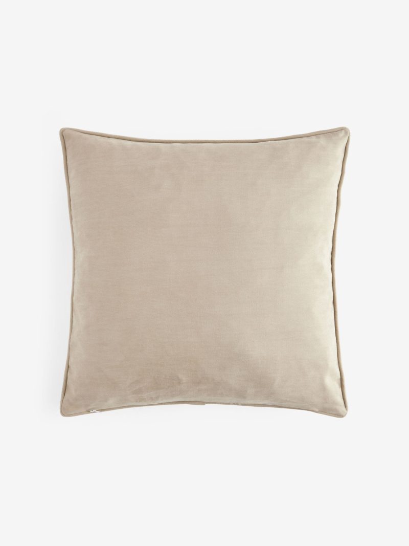 ARCH2172 Natural/Blue Honesty Leaf Floral Printed Cushion - Image 4