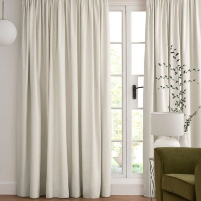 ARCH2204 Natural Light Cotton Lined Pencil Pleat Curtains from Next Hong Kong
