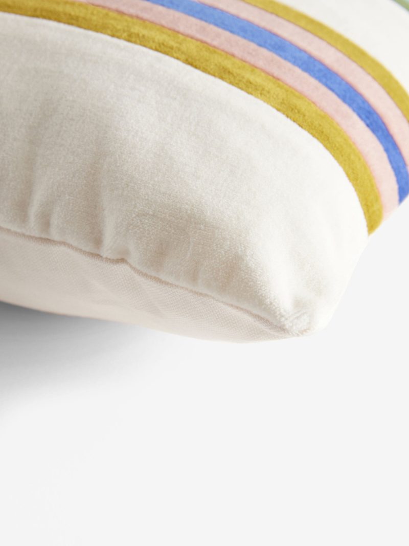 ARCH2163 Multi Bright 50 x 30cm Joy Velvet Stripe Cushion - Image 5