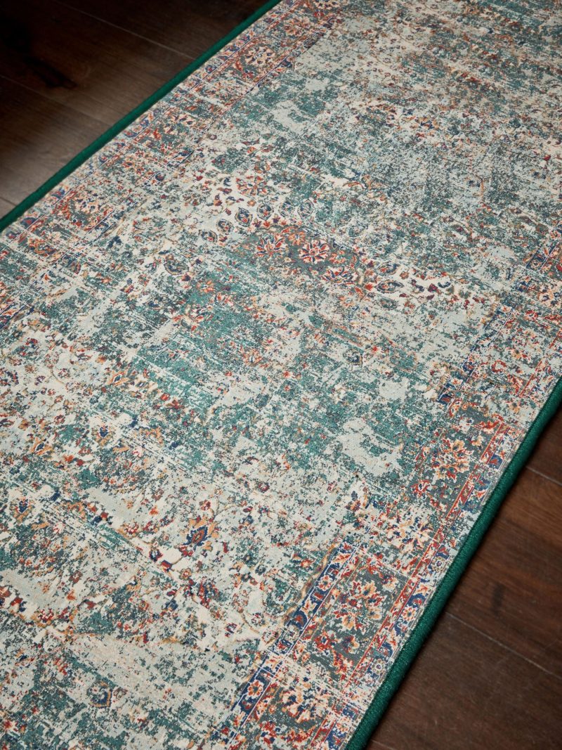 ARCH2180 Teal Blue Washable Emporium Oriental Runner - Image 3