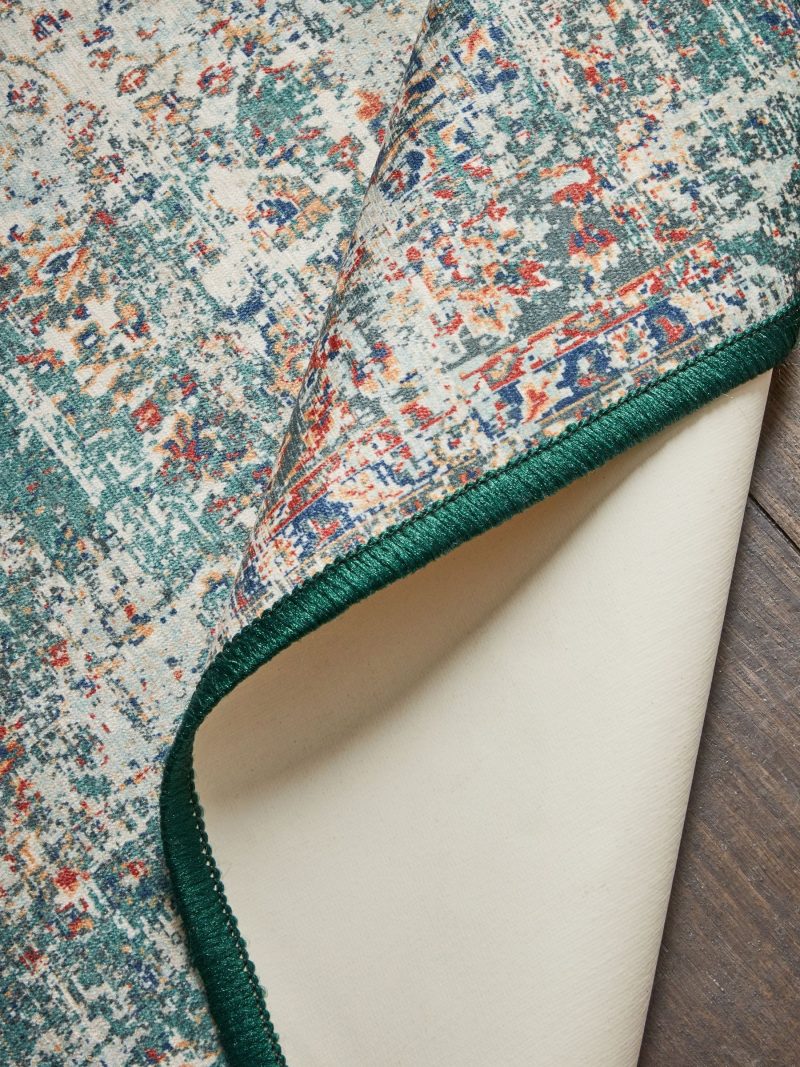 ARCH2180 Teal Blue Washable Emporium Oriental Runner - Image 4