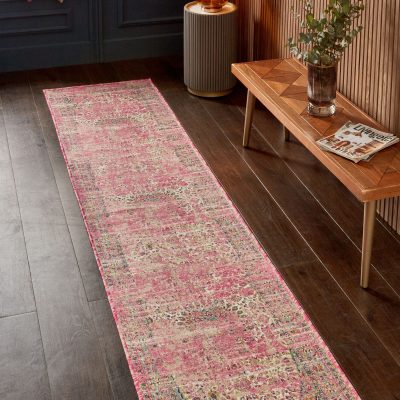 ARCH2177 Fuchsia Pink Washable Emporium Oriental Runner