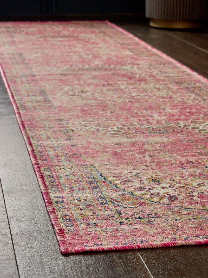 ARCH2177 Fuchsia Pink Washable Emporium Oriental Runner - Image 2
