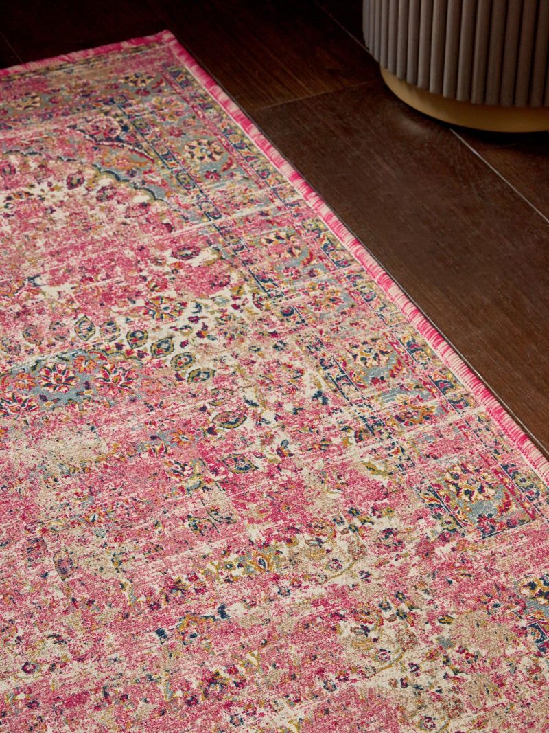 ARCH2177 Fuchsia Pink Washable Emporium Oriental Runner - Image 3