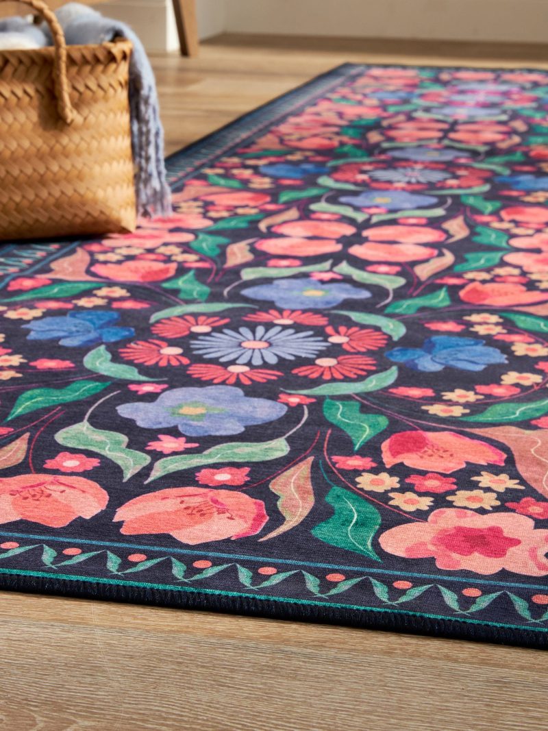 ARCH2182 Blue Bettie Floral Runner - Image 2