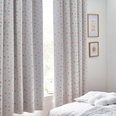 ARCH2195 Pink Scandi Spot Eyelet Blackout Curtains from Next Hong Kong